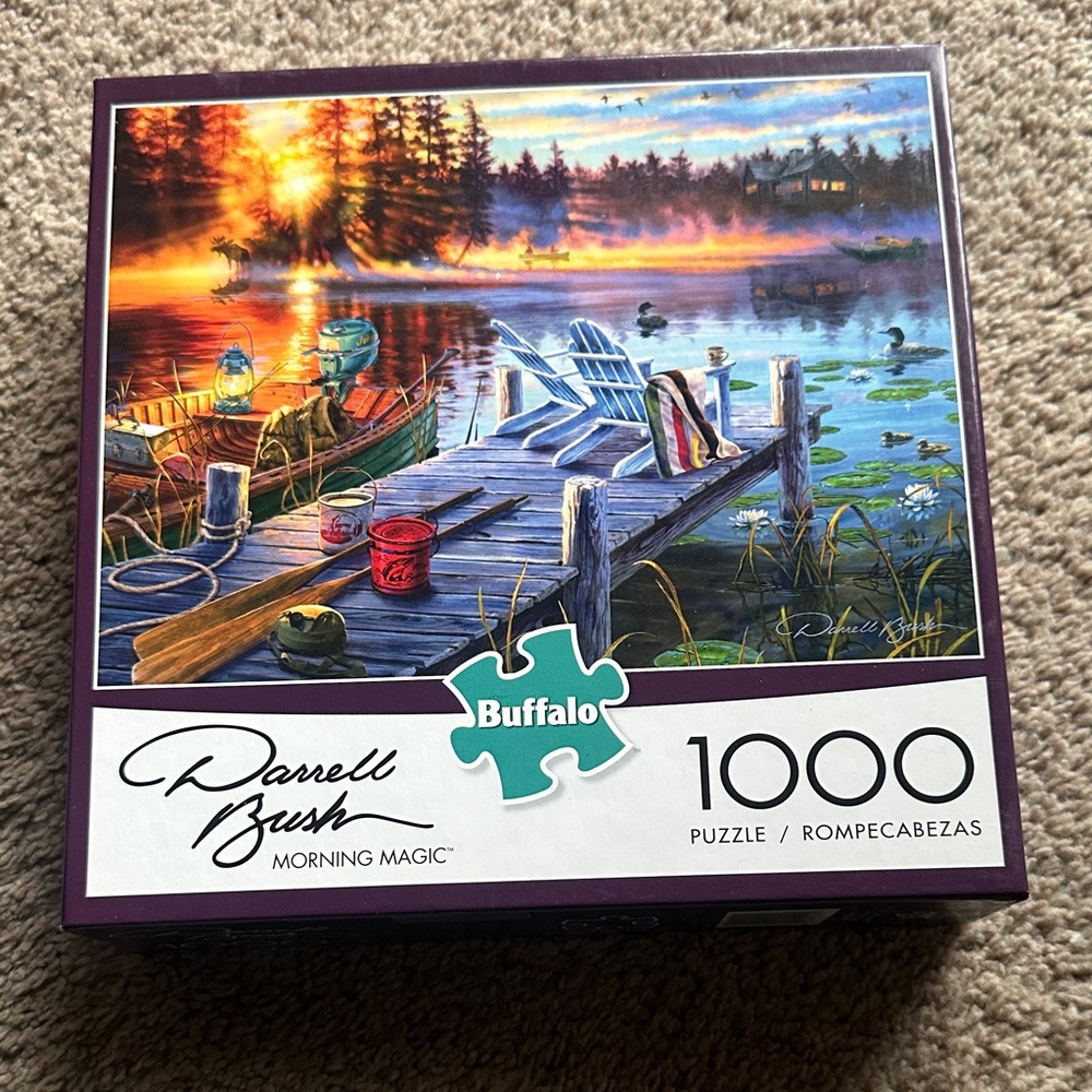 Buffalo David Bitton Puzzle — Blue, Purple, Orange, Yellow Scene